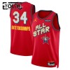 Camiseta Niños All-Star 2025 Giannis Antetokounmpo Jordan Rojo Swingman